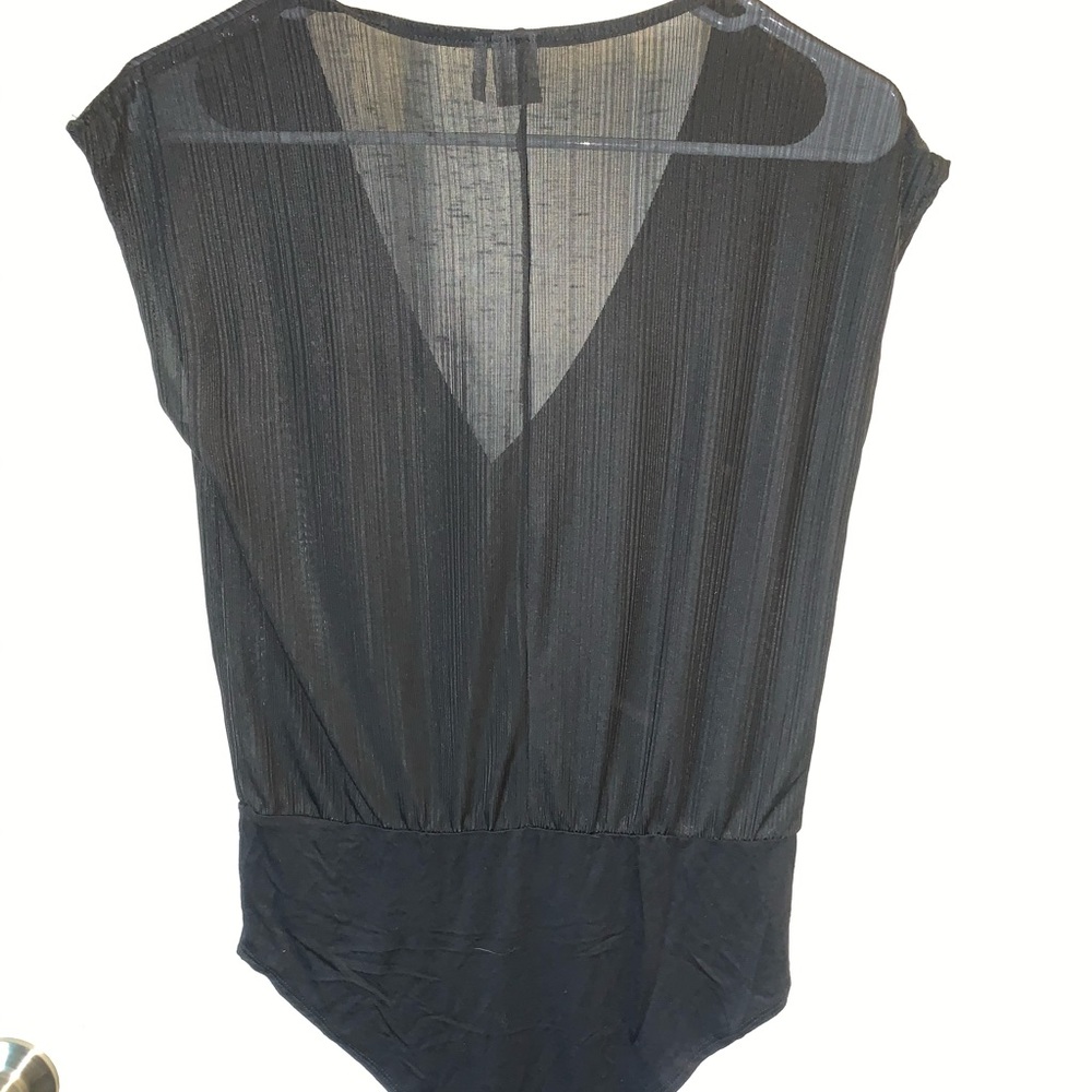 Black sheer body suit